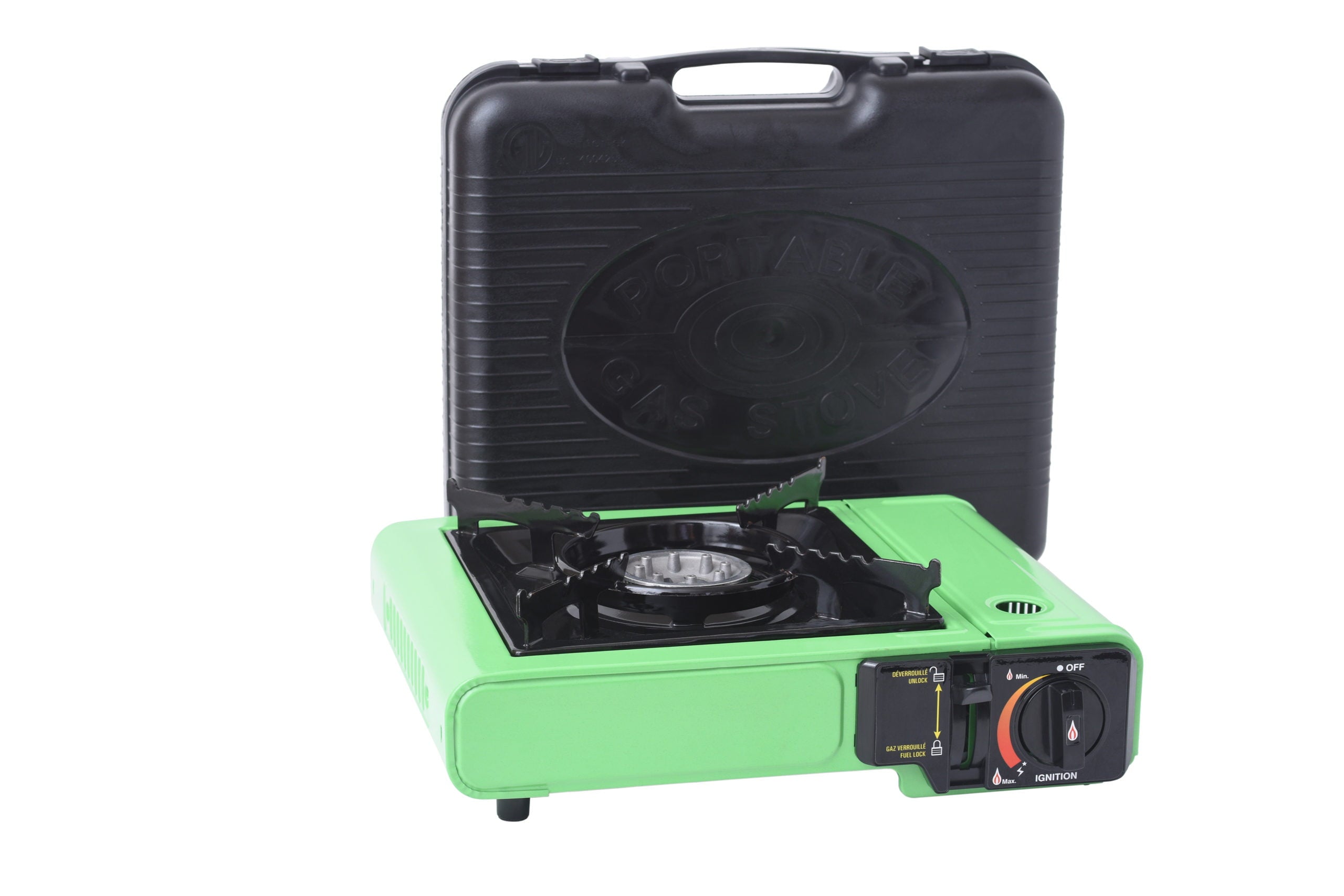 Portable Multi Fuel Butane or Propane Camping Stove Burner with Carry Case