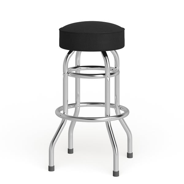 Double Ring Chrome Barstool