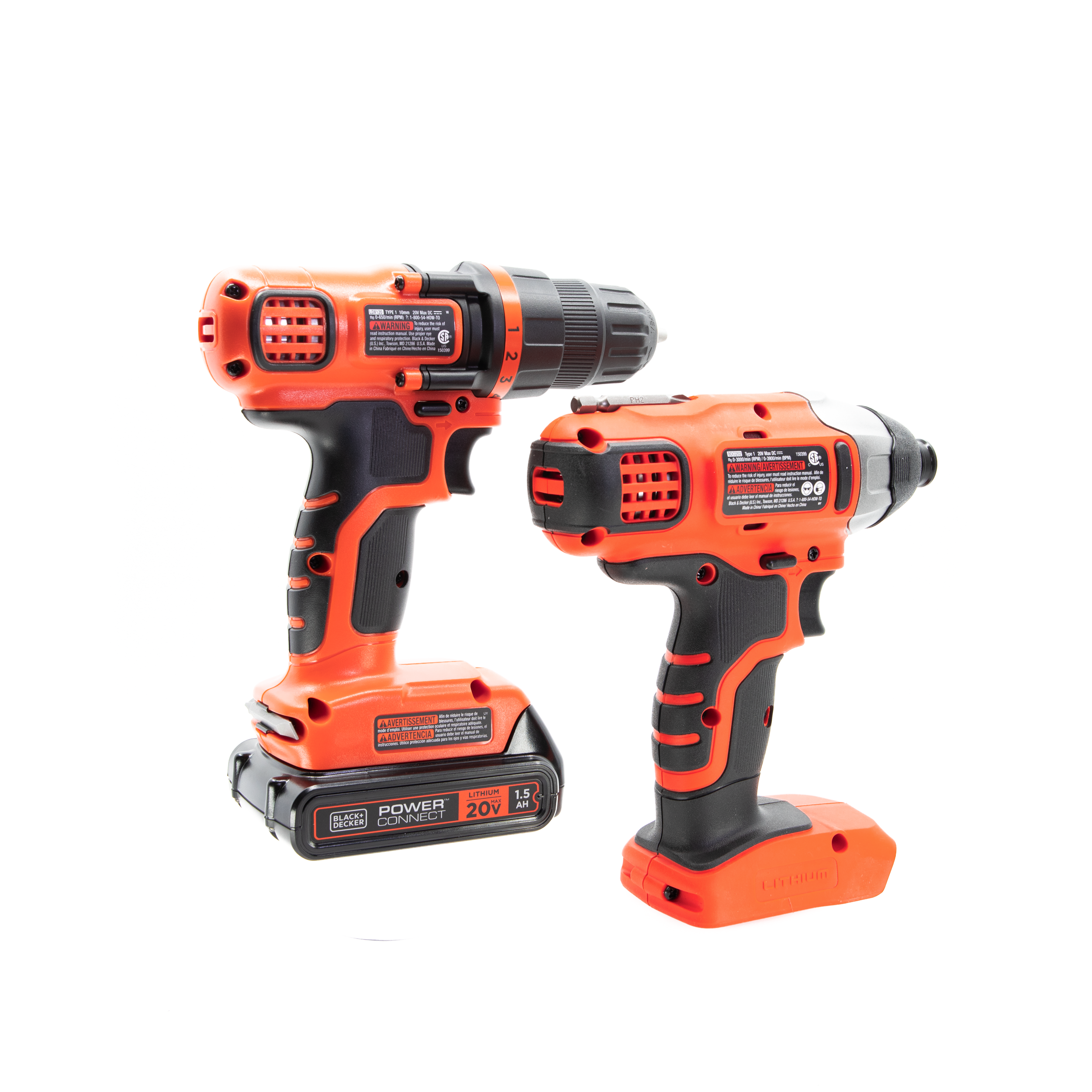 20V MAX* Cordless Drill and Impact Driver, Power Tool Combo Kit with Battery and Charger