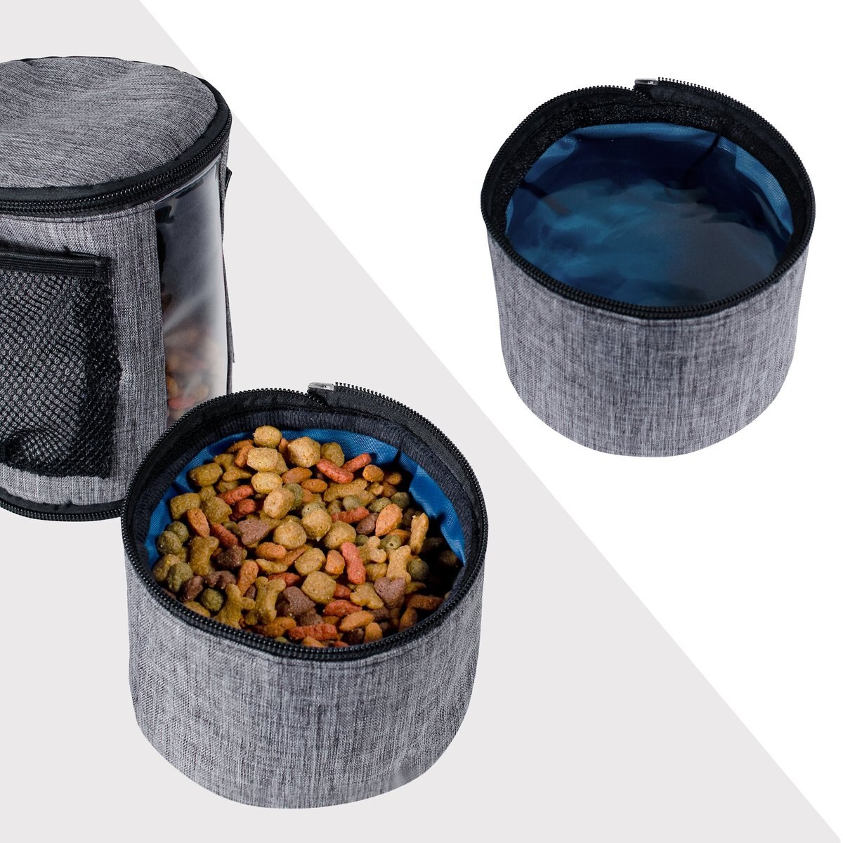 Pet Parade Pooch Pal Dog Feeder， Gray