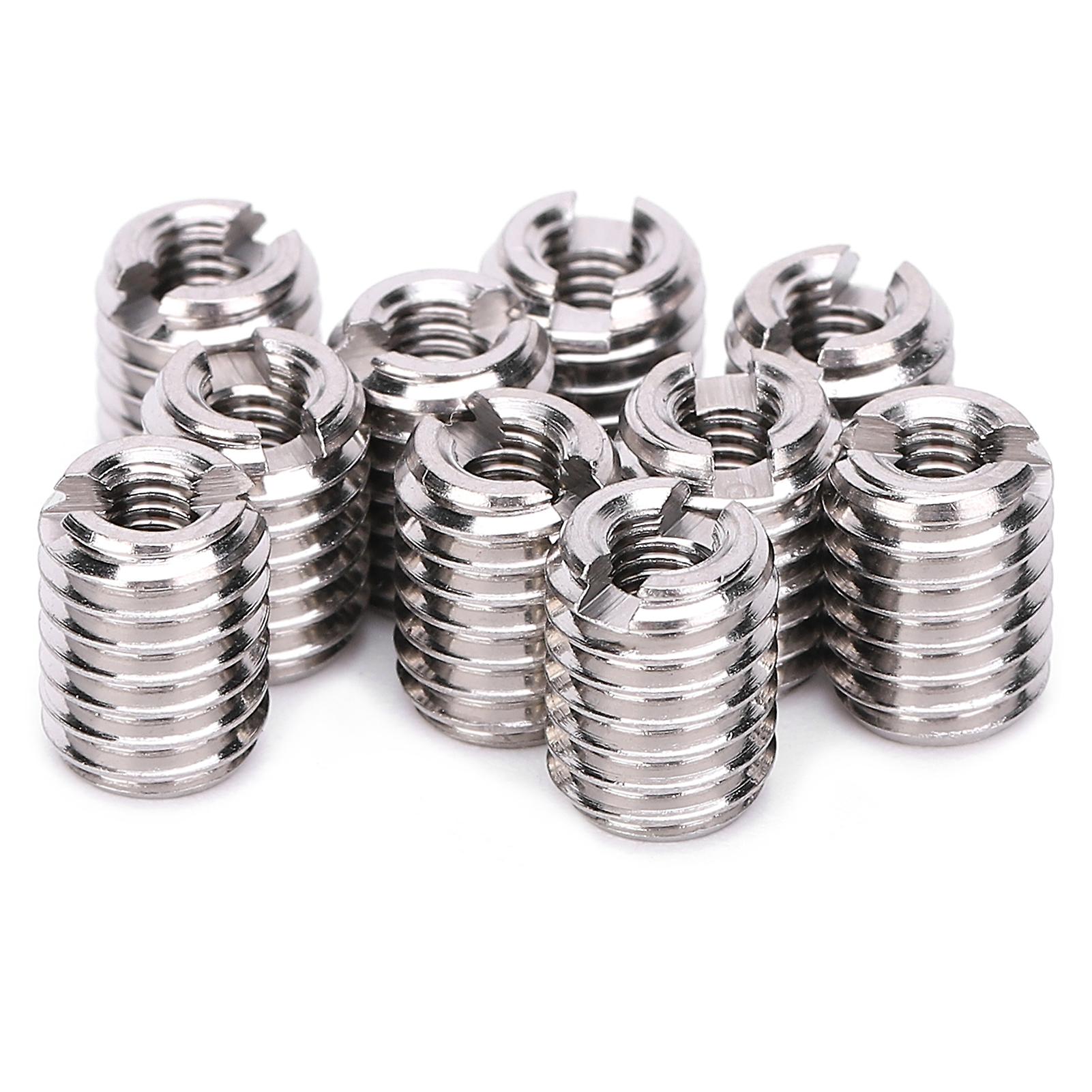 10pcs Thread Inserts Repair Tool Reducing Nut Male Female Stainless Steel Fastener Hardware