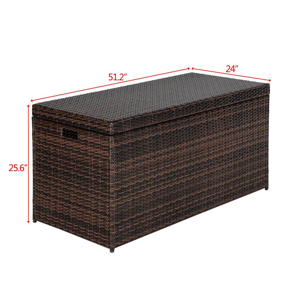 LANTRO JS Simple And Practical Outdoor Deck Box Storage Box Brown Gradient