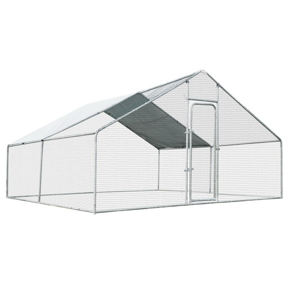 Costway 61592834 13 x 13 Feet Walk in Chicken Coop...