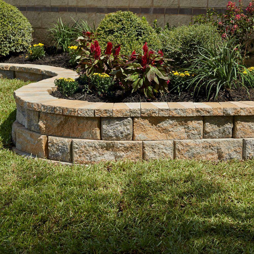 Pavestone RockWall Small 4 in. x 11.75 in. x 6.75 in. Yukon Concrete Retaining Wall Block 87550