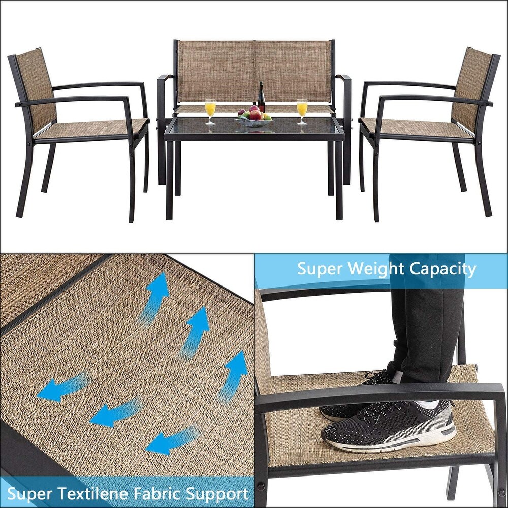 Homall 4 piece Outdoor Patio Furniture Set