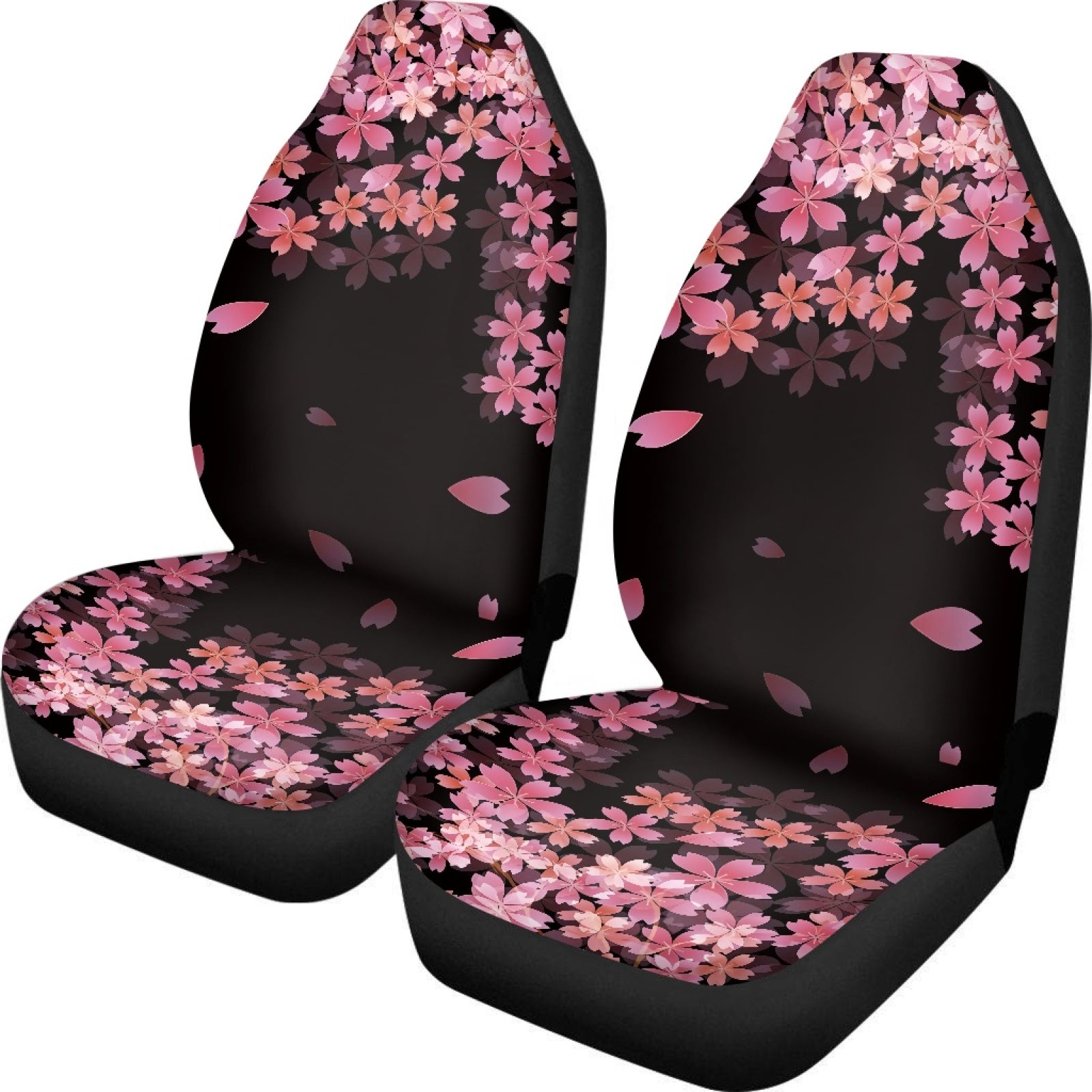 Xoenoiee Cherry Blossoms Car Seat Cover for Front Saddle Blanket Bucket Automotive Driver Seat Covers Universal Fit for Most Cars Sedan SUV Truck Van