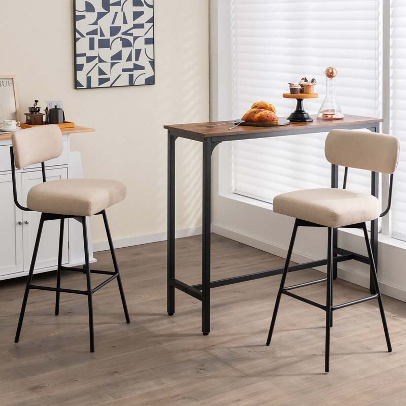 2 Pcs 360° Swivel Bar Stools 29