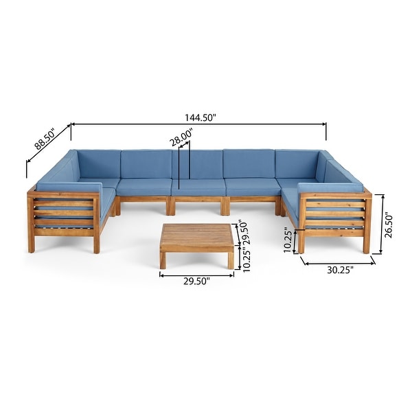 Oana Outdoor Acacia Sectional Sofa Set by Christopher Knight Home