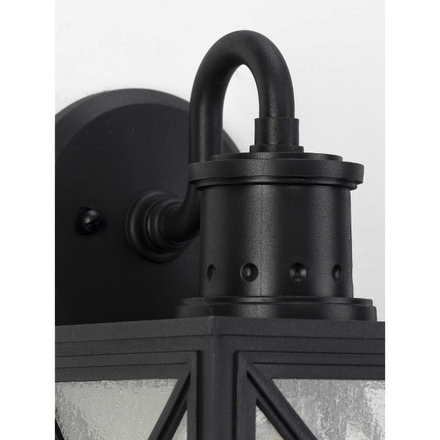 Progress Lighting Seagrove 1 light Outdoor Wall Lantern In Black With Clear Seeded Glass