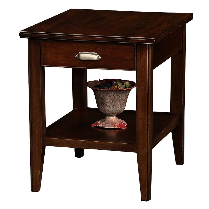 Leick Furniture Chocolate Cherry Finish 1-Drawer End Table