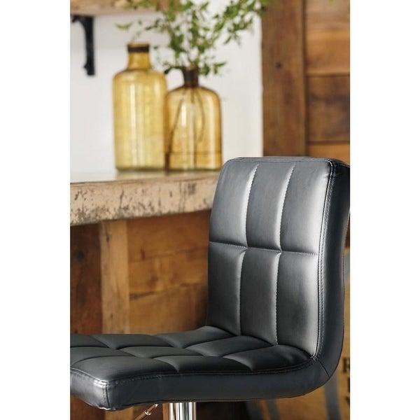 Ashley D120-130 Black Bar Pub Height Swivel Barstool?Set