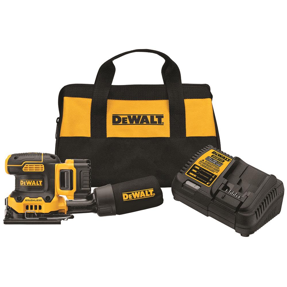 DEWALT 20V MAX XR Cordless 1/4 Sheet Variable-Speed Sander Kit (5.0 Ah Battery) DCW200P1 from DEWALT