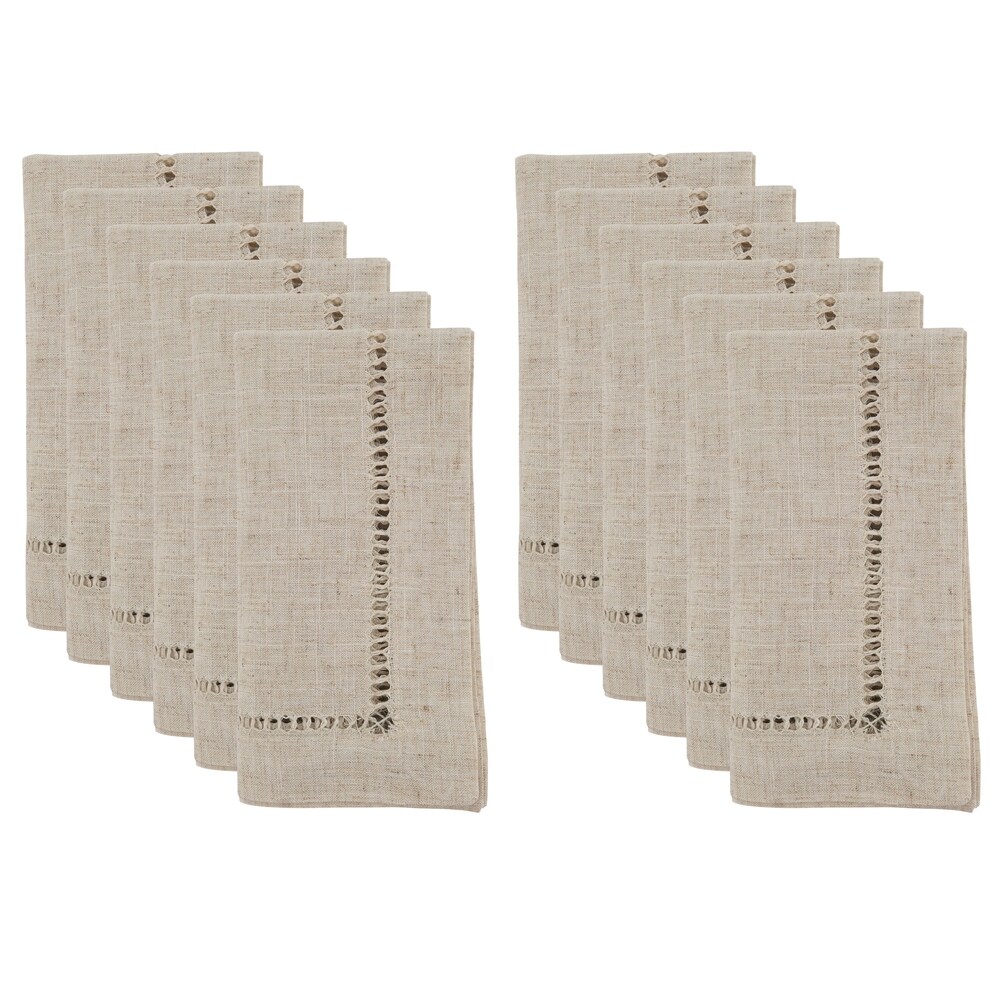 Hemstitched Dinner Napkins (Set of 12)