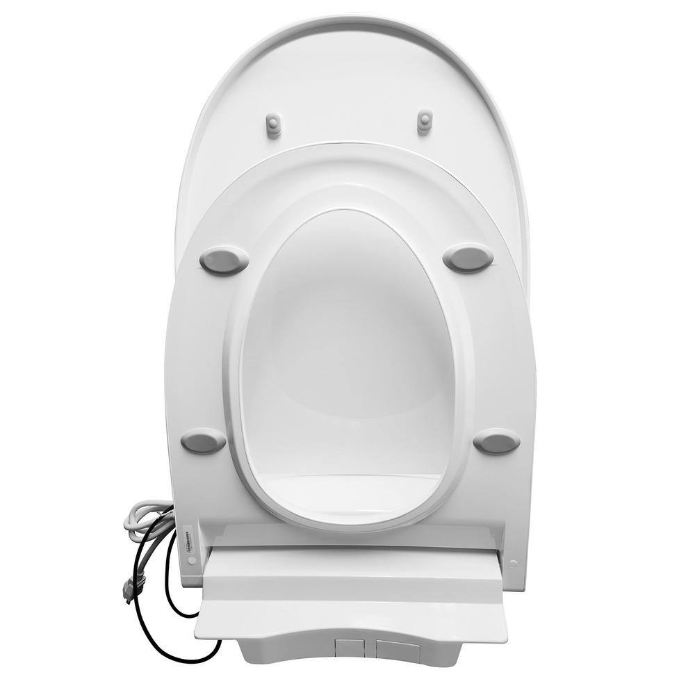 HOROW Electric Smart Bidet Seat for HR-0005 Bidet Toilet in. White with Remote Control Replacement Bidet Seat HR-0005-1