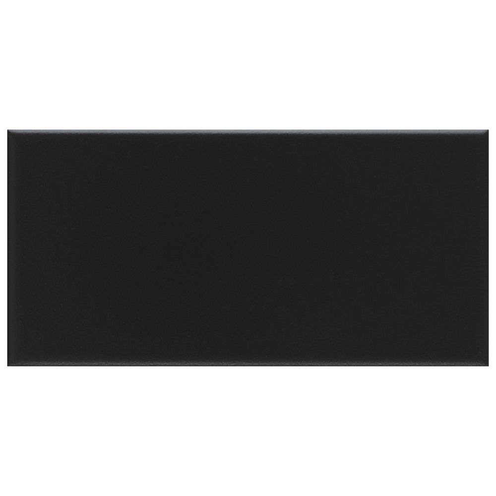 Merola Tile Crown Heights 3 in. x 6 in. Matte Black Ceramic Wall Tile (6.03 sq. ft. Case) WEB3CHMB