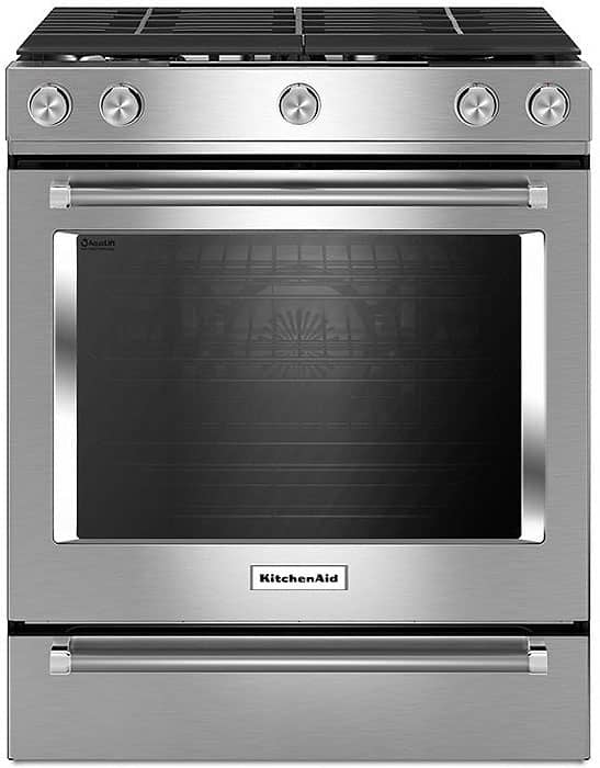 KitchenAid ADA 30 Stainless Steel Slide-In Gas Range