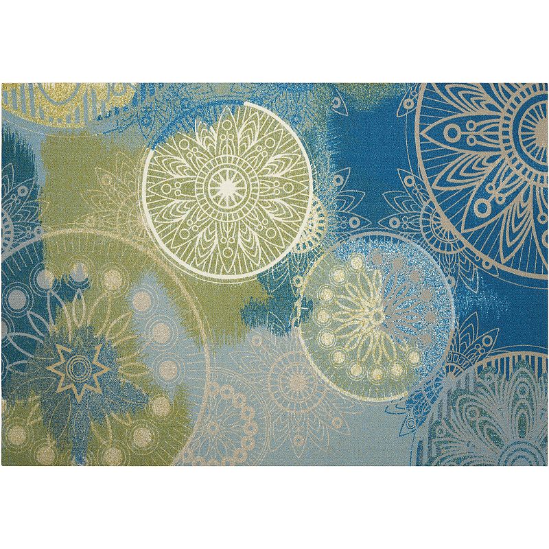 Nourison Home and Garden Planet Medallion Indoor Outdoor Rug