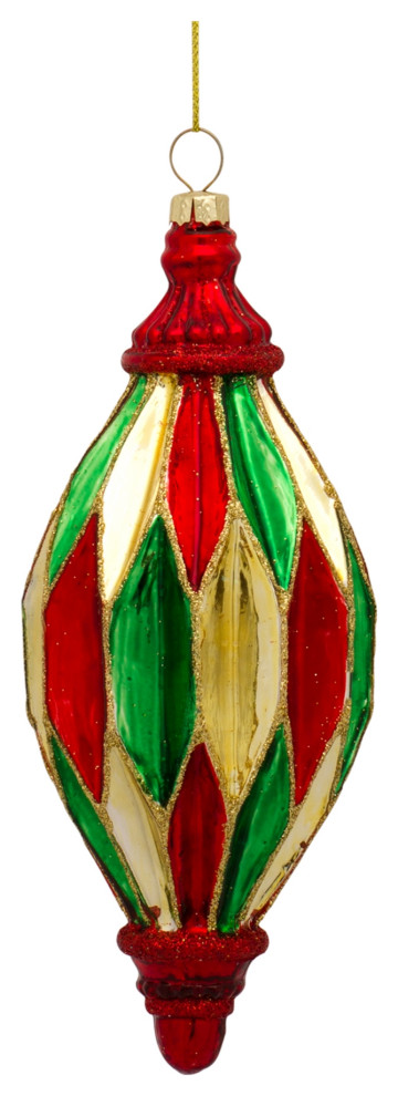 Ornament (Set Of 6) 5 quotH  6.5 quotH Glass   Transitional   Christmas Ornaments   by Kolibri Decor  Houzz