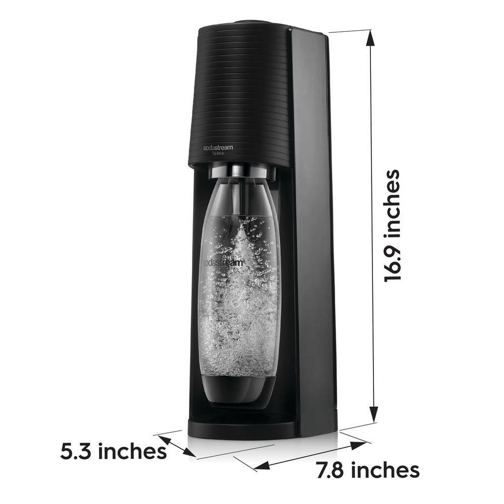 SodaStream Terra Black Soda Machine and Sparkling Water Maker Kit 1012811011