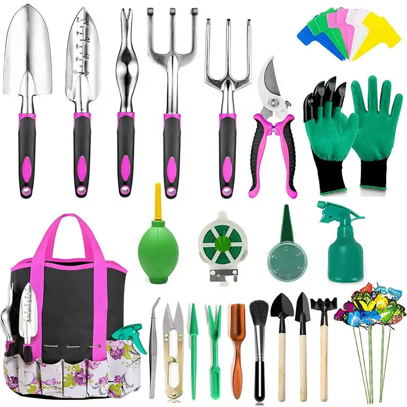 Garden Tool Kit Set 21 piece garden tool set gift Digging and raising flowers in pots to loosen the soil Aluminum gardening tool