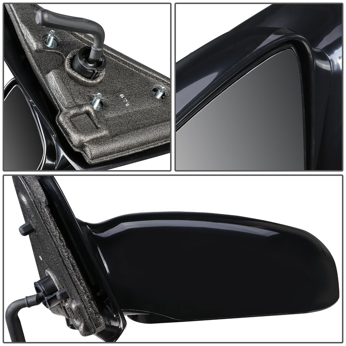 DNA Motoring OEM-MR-GM1320148 For 1995 to 2005 Chevy Cavalier Pontaic Sunfire Coupe OE Style Manual Driver / Left Side View Door Mirror 10362466 96 97 98 99 00 01 02 03 04