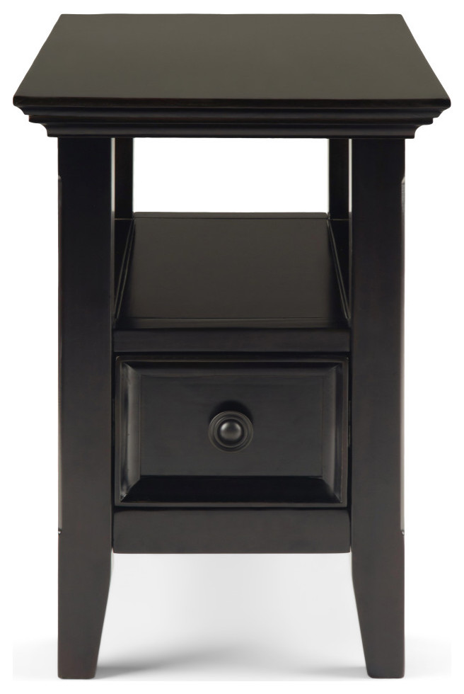 Amherst Solid Wood Narrow Side Table  Hickory Brown   Transitional   Side Tables And End Tables   by Simpli Home Ltd.  Houzz