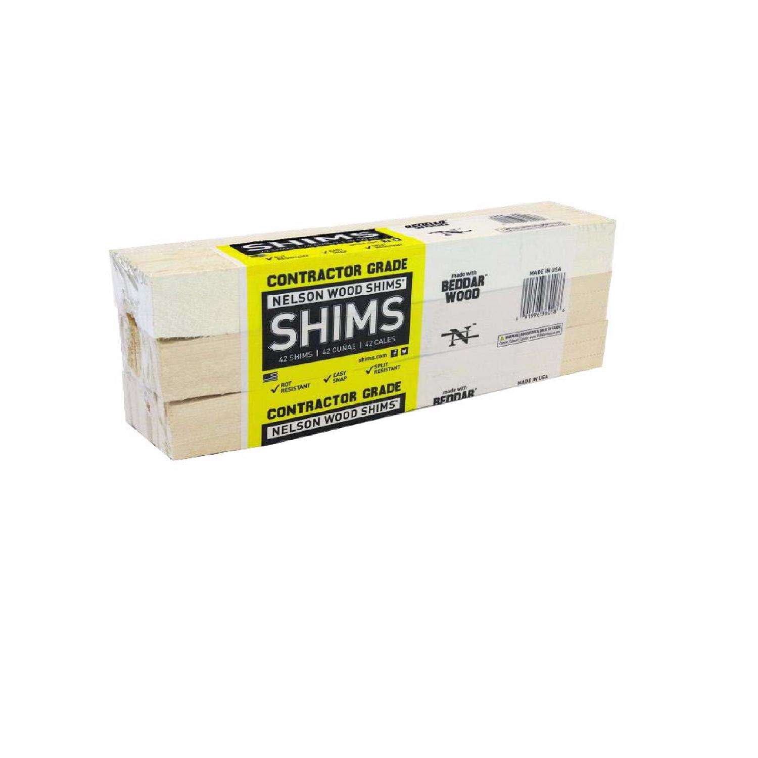 Nelson 1.5 in. W X 12 in. L Wood Shim 42 pk