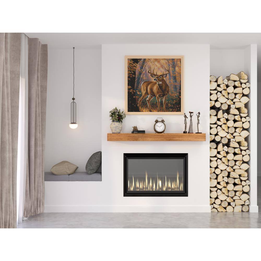 Dogberry Collections Modern Farmhouse 60 in. Aged Oak Mantel m-farm-6005-agok-none