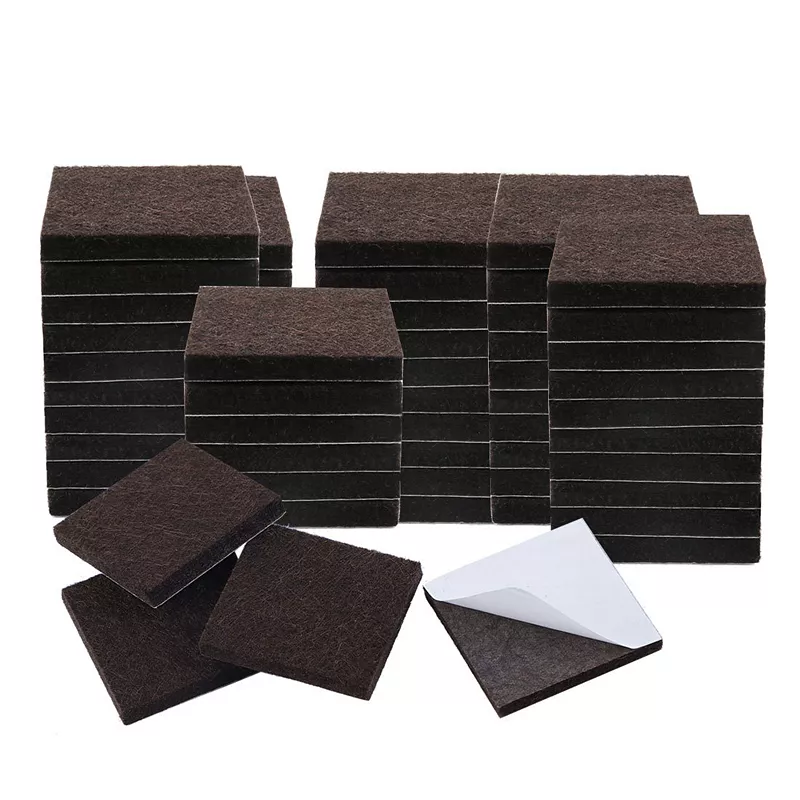 Felt Furniture Pads Square 1 Self Adhesive Anti-scratch Floor Protector 60pcs