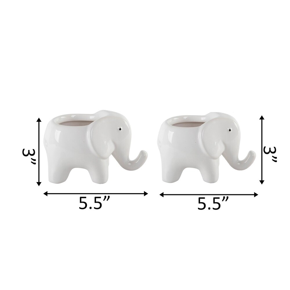 Set of 2 Ceramic elephant