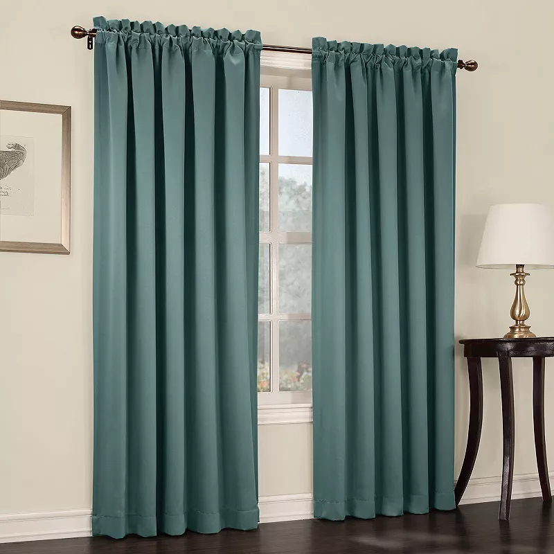 Sun Zero Gramercy Room Darkening Rod Pocket Curtain Panel