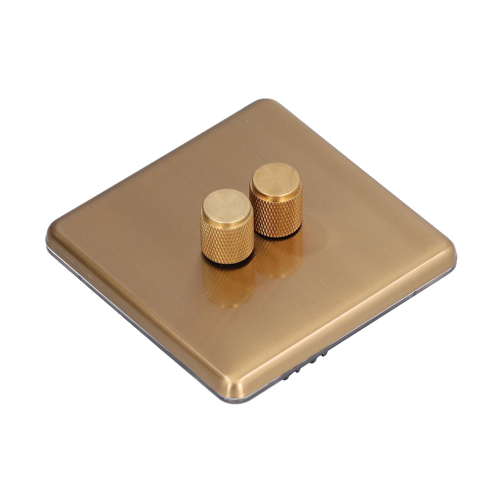 Dimmer Light Switches Elegant Scratch Proof Durable Brushed Brass Switch For Home Use Ac220vdual Dimming