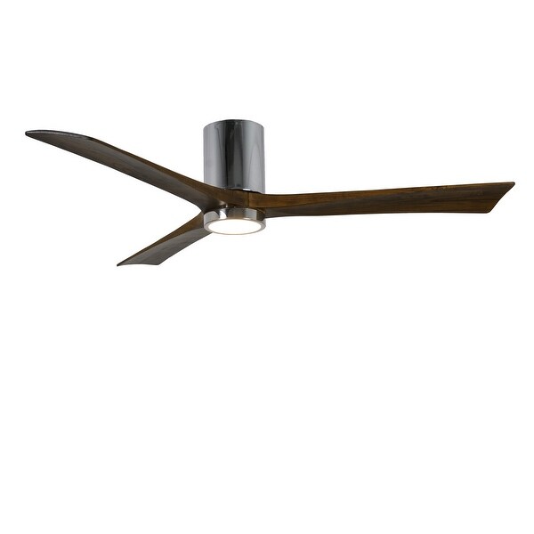 Matthews Fan Irene 3-blade 60-inch Polished Chrome Hugger Paddle Fan with Light Kit - Polished Chrome