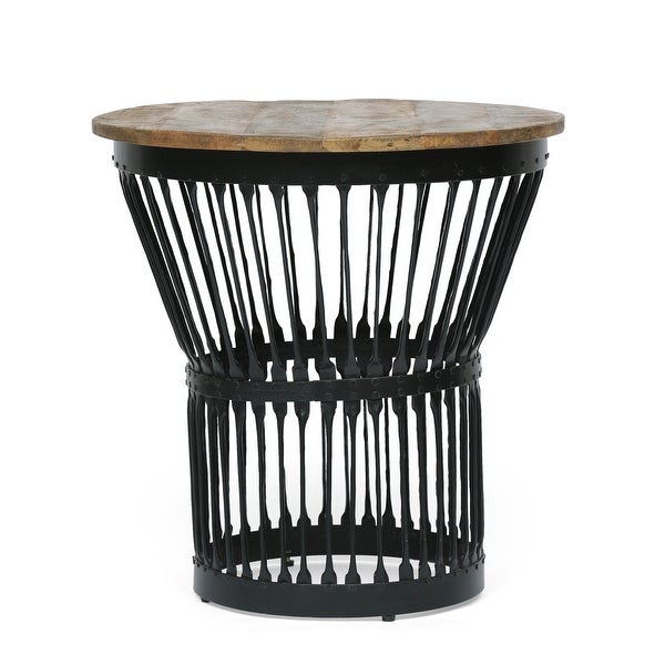 Larimore Modern Industrial Handcrafted Mango Wood Side Table by Christopher Knight Home - 22.00