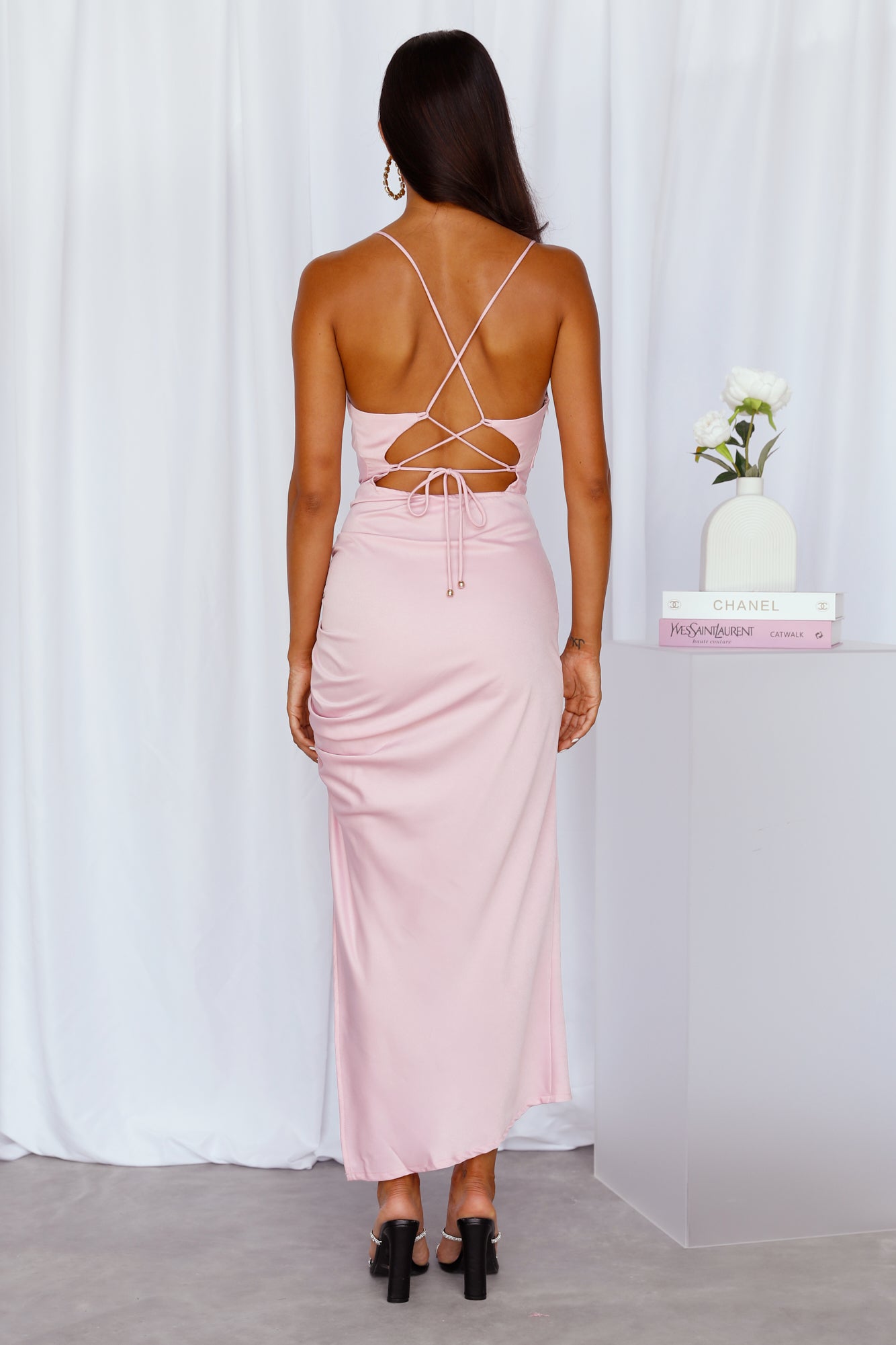 Midnight Meetup Midi Dress Pink