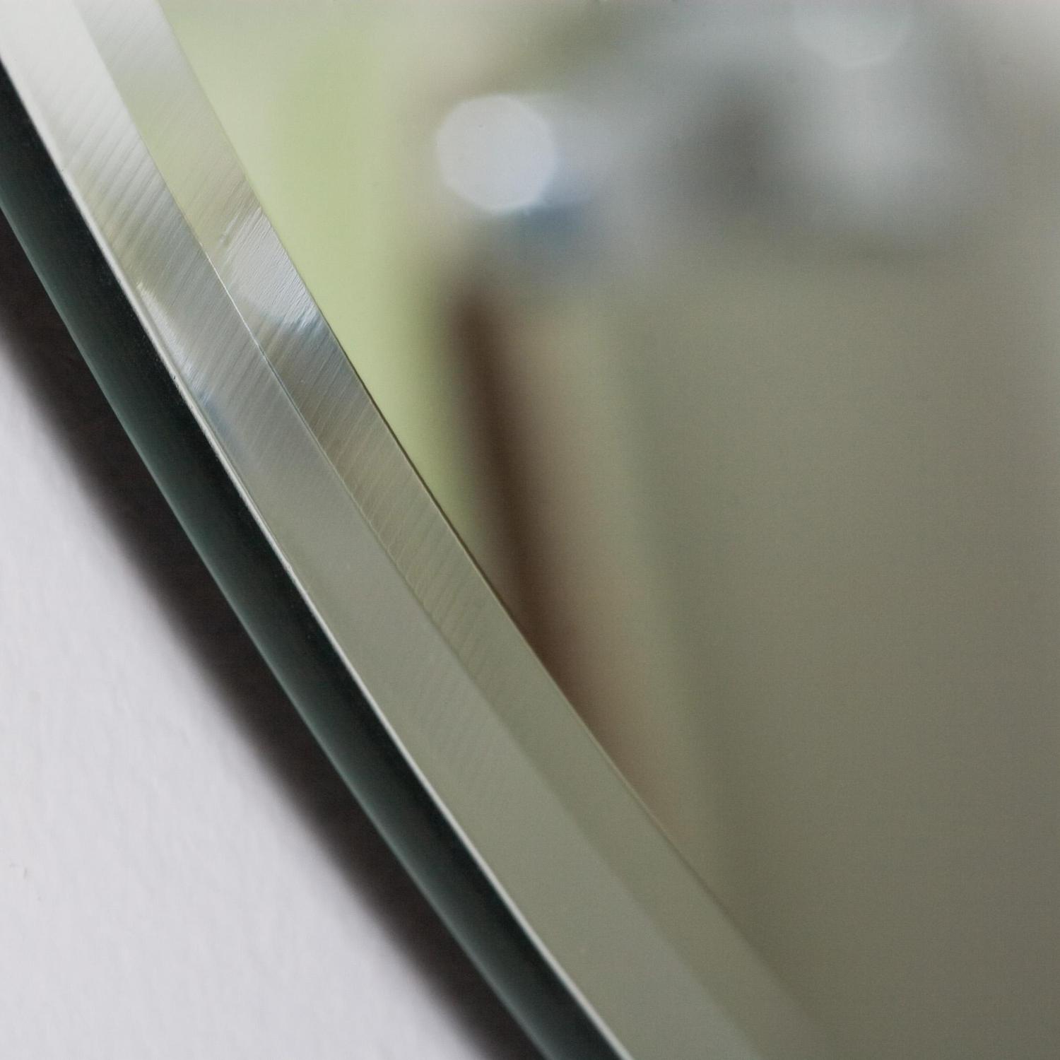 Frameless Round Beveled Mirror