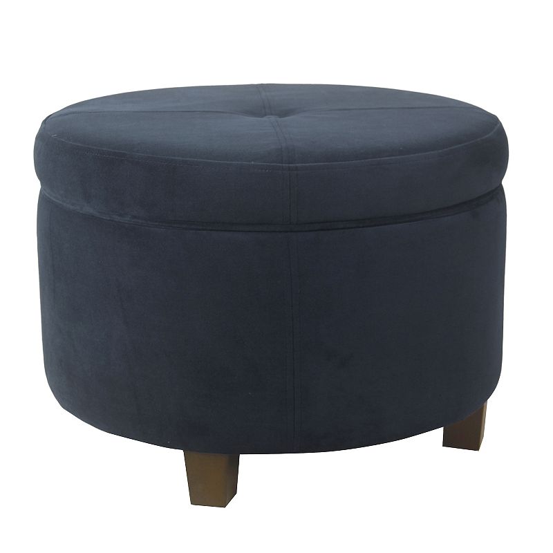 HomePop Large Velvet Storage Ottoman