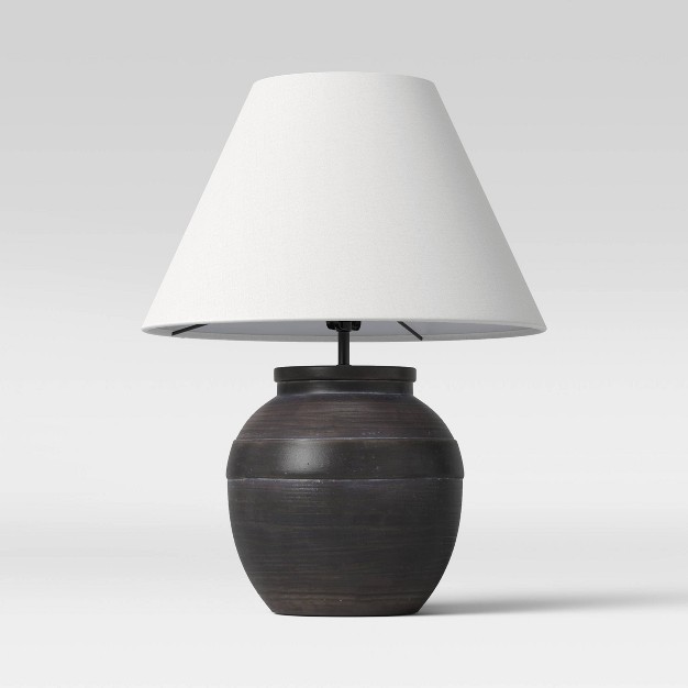 Large Ceramic Table Lamp Black