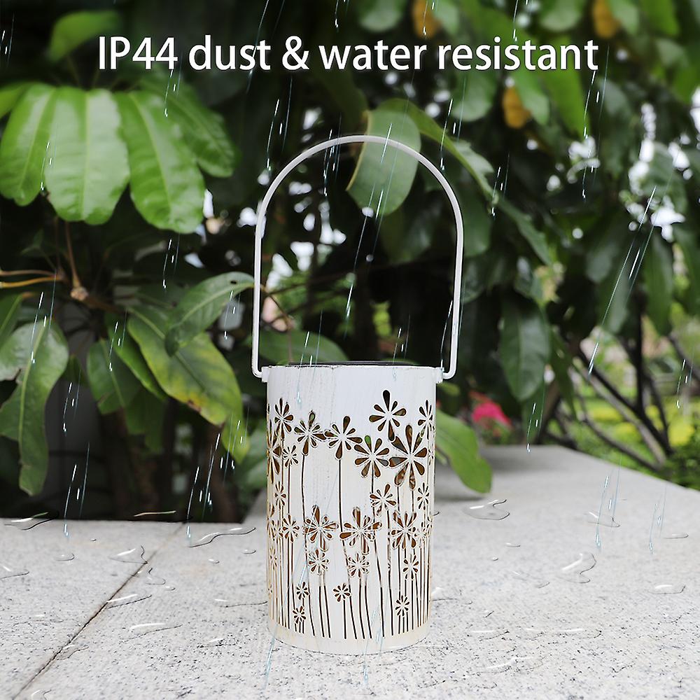 Solar Powered Lantern Light Retro Table Leds Candle Lamp Ip44 Water-resistant Lantern Hanging Lights For Patio Garden