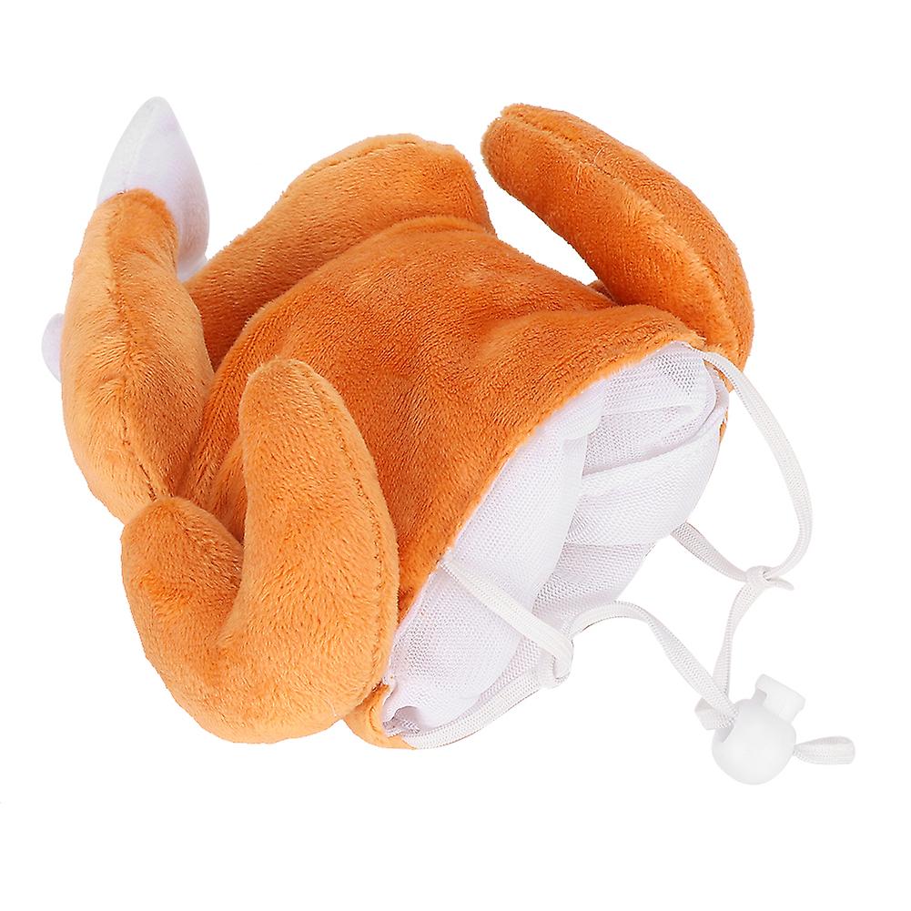 Pet Chicken Leg Shape Decorative Hat For Cats Small Dogs Adjustable Cute Cosplay  Headwearchicken Leg   Hat Free Size