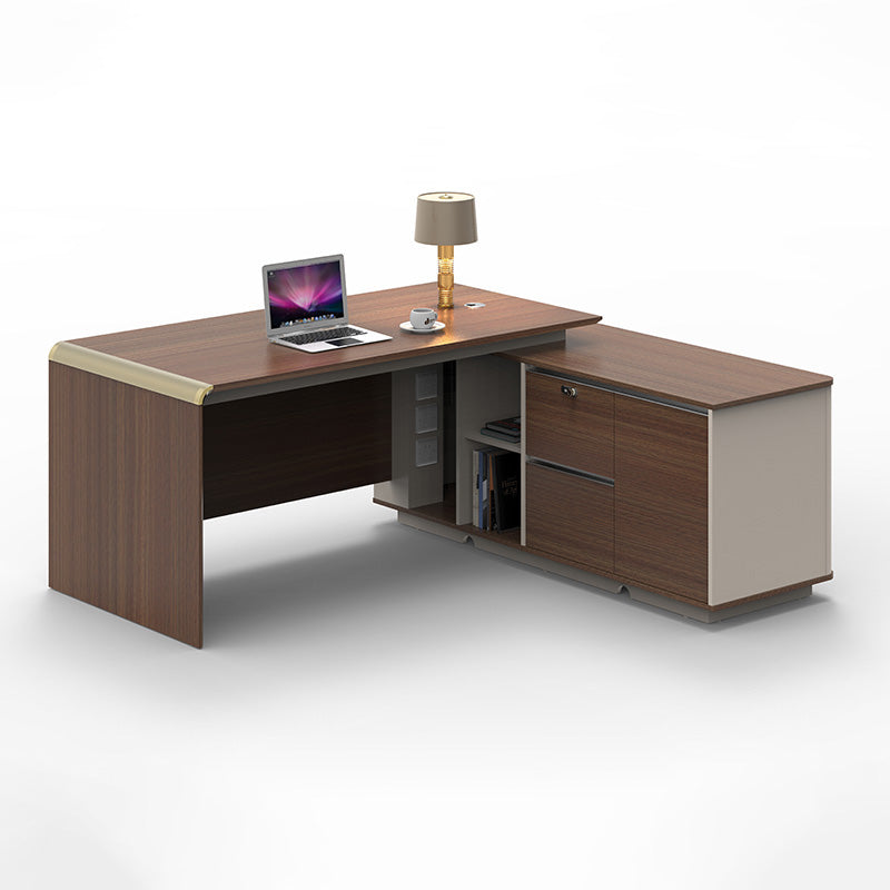 ANDERSON Executive Desk 2.0M Reversible - Australian Gold Oak