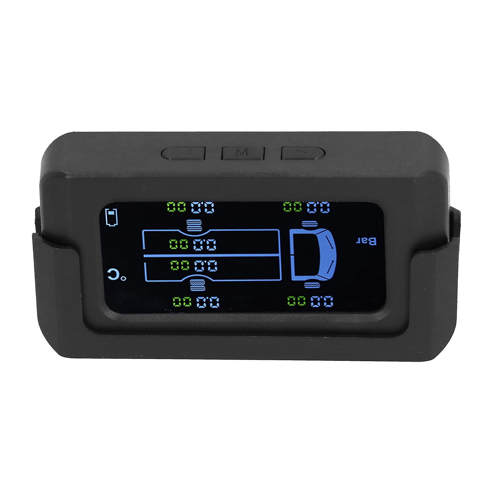 Universal Tire Pressure Monitor Solar Usb Charging 0-8.5bar 122psi Truck Tpms With 6 External Sensors