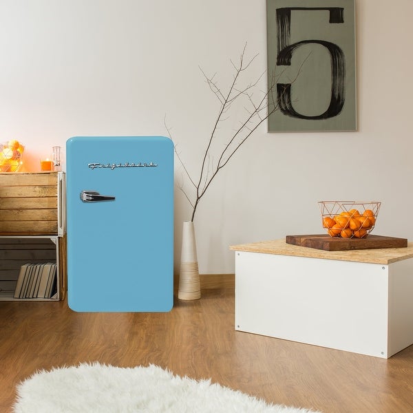 3.2 cu ft Single Door Retro Compact Fridge