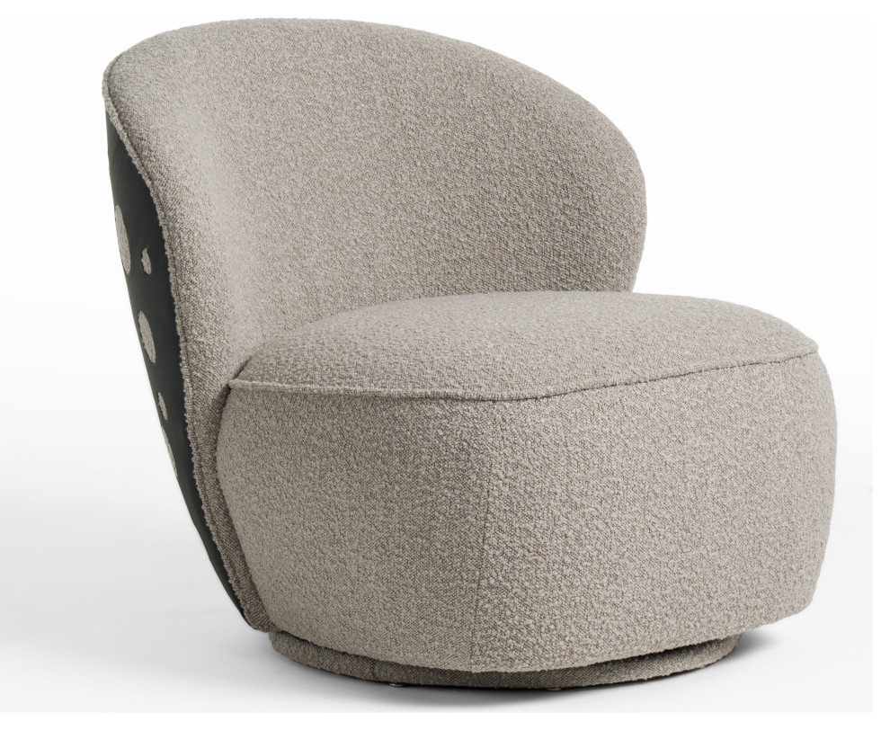 Divani Casa is Grey and Black Fabric Swivel Accent Chair   Transitional   Armchairs And Accent Chairs   by Vig Furniture Inc.  Houzz