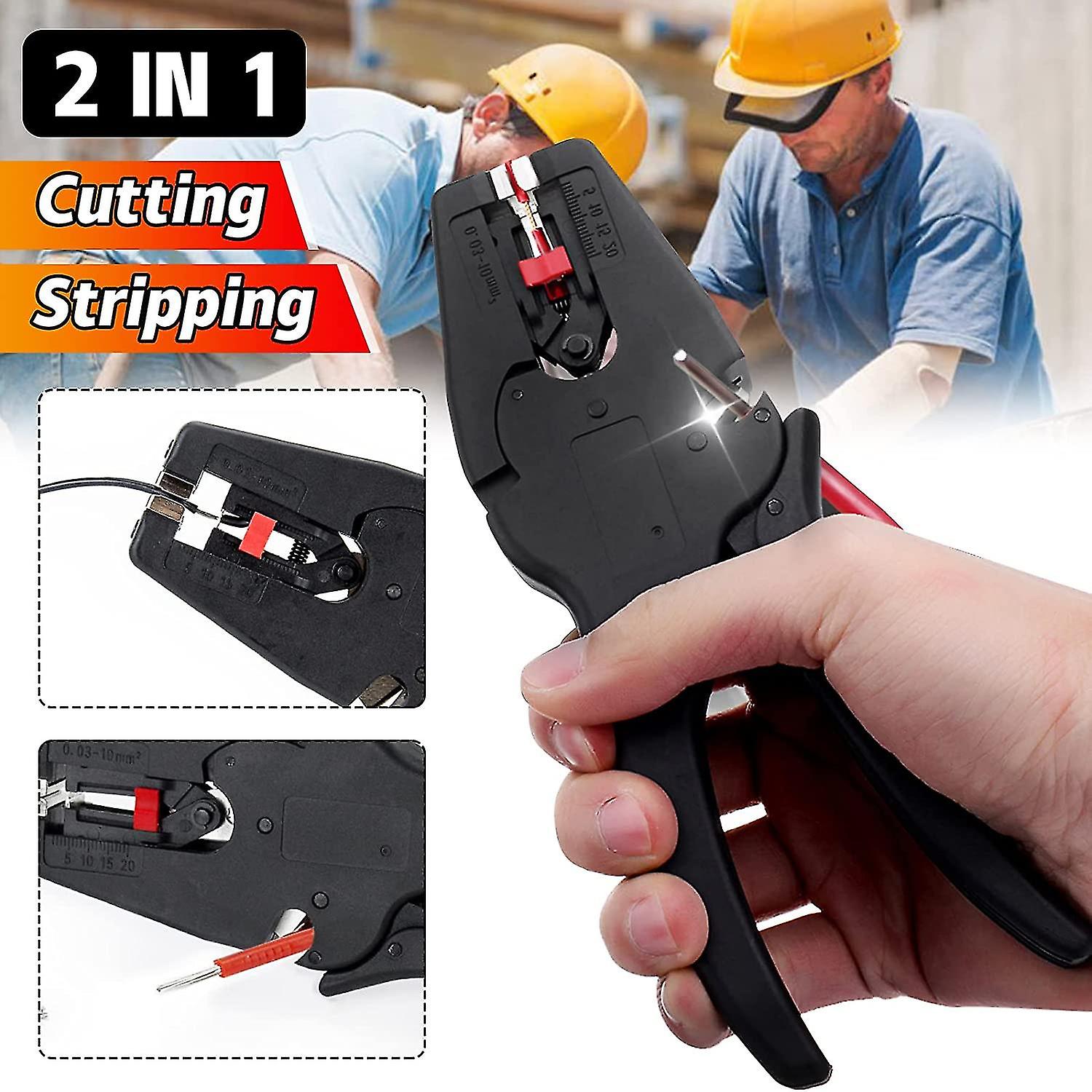 2 In 1 Funct Wire Stripper， Hand Tool -ang Cable Wire And Crim Pliers Wire Stripper Wire S