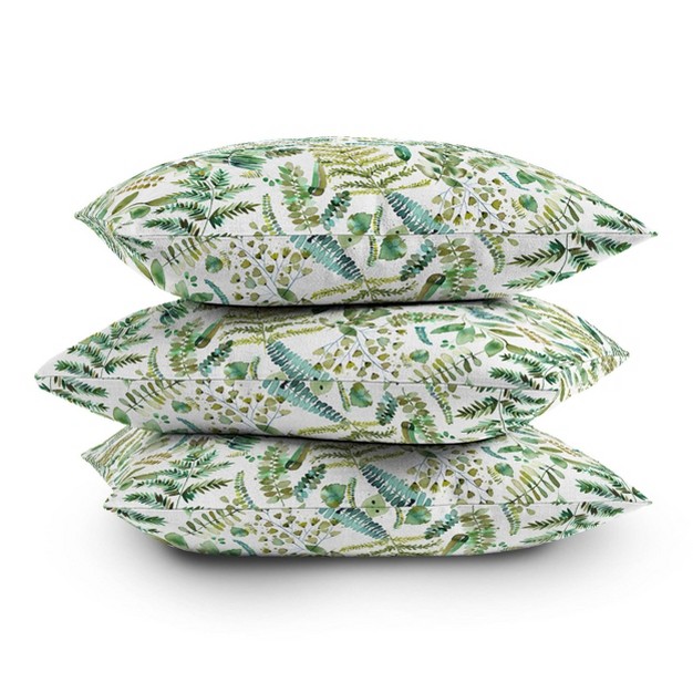 Ninola Design Botanical Collection Square Throw Pillow Green Deny Designs