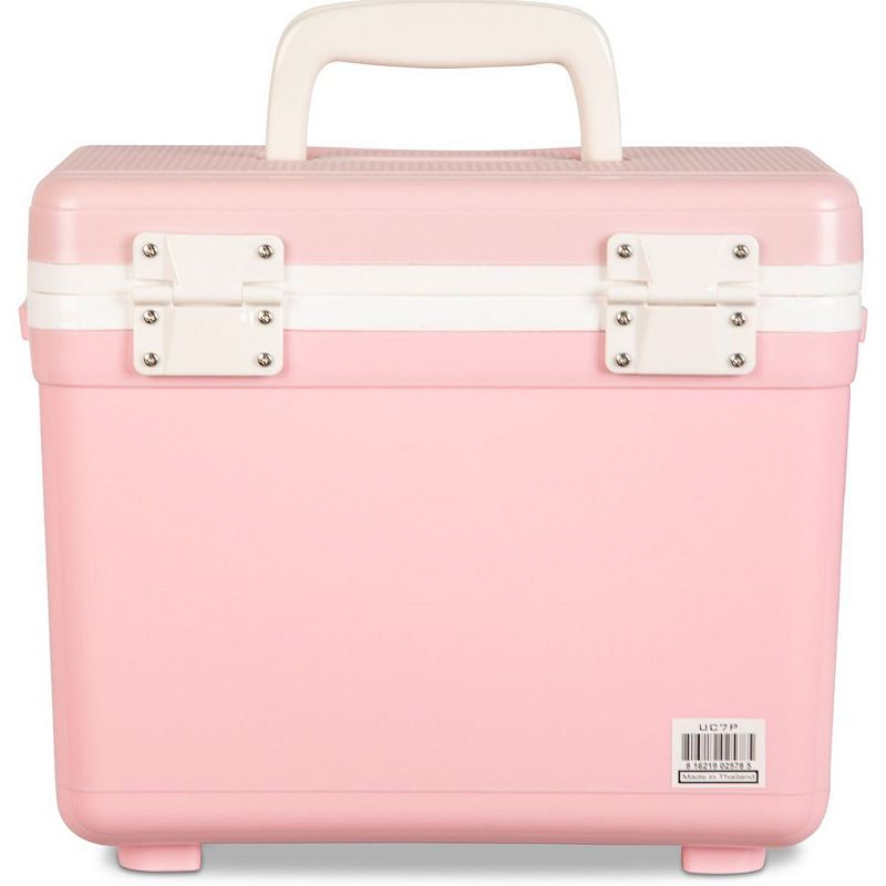 Engel 7.5-Quart EVA Gasket Seal Ice and DryBox Cooler with Carry Handles， Pink