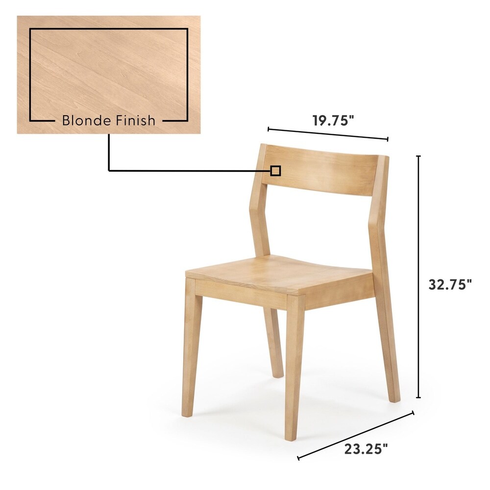 Plank and Beam Modern Solid Wood Dining Chair   N/A