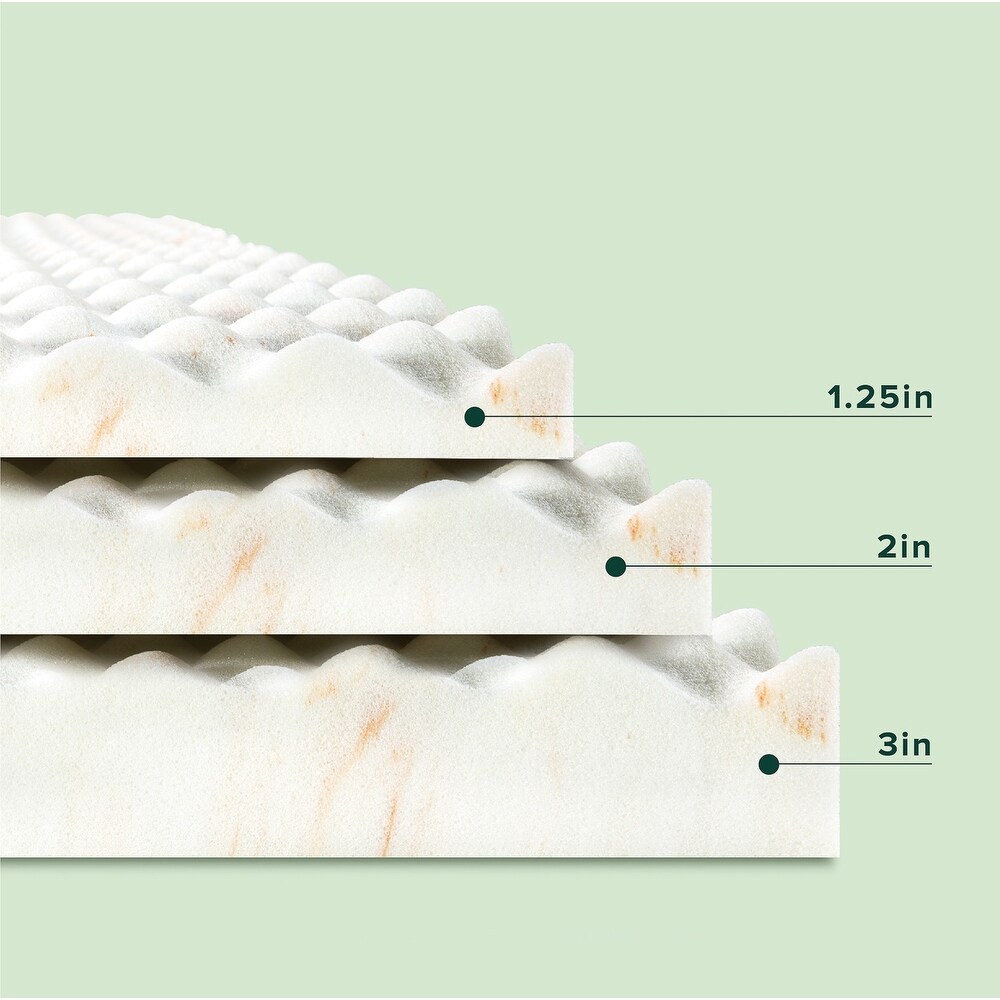 Priage by ZINUS 2 Inch Swirl Copper Cooling Memory Foam Mattress Topper