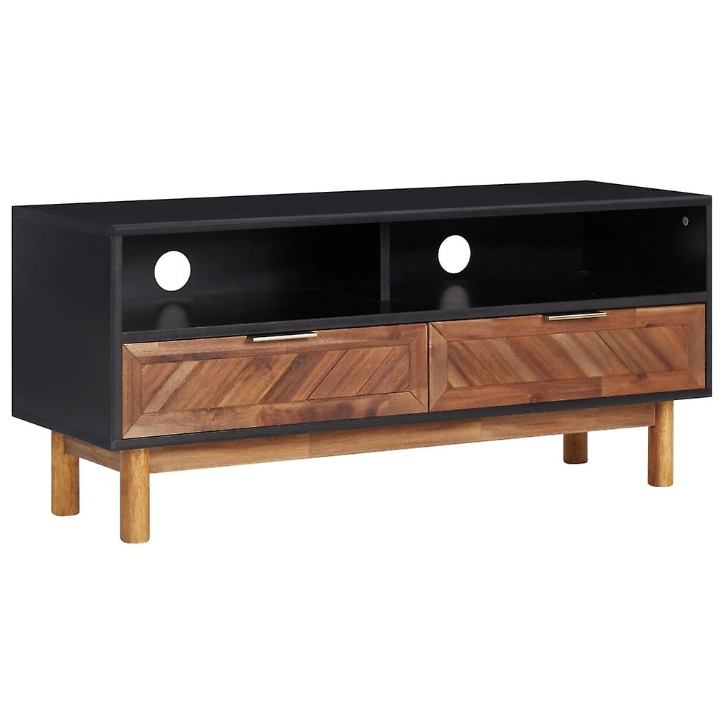 Tv Cabinet 100x35x45 Cm Solid Acacia Wood And Mdf